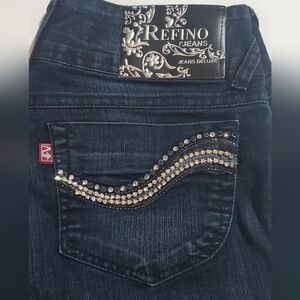 Refino Brazilian Made Jeans With Embelished  Back Pockets. Sz 44 Or 30x30 In US